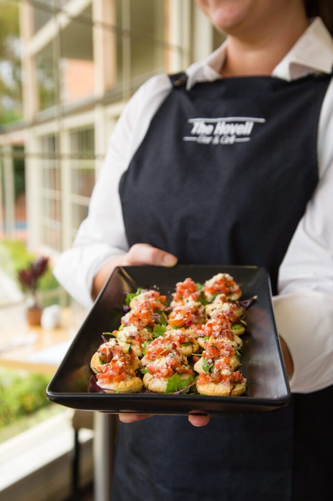 Canapes being served at Best Western Hovell Tree Inn