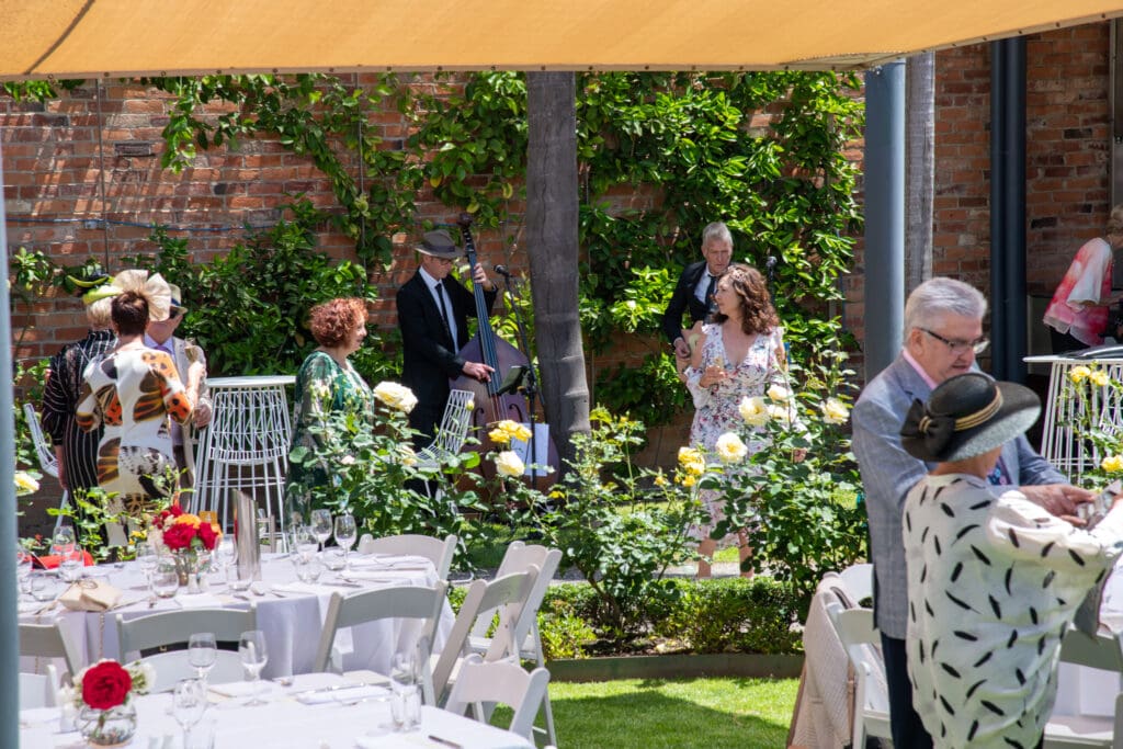 The Albury Club outdoor rose garden function space