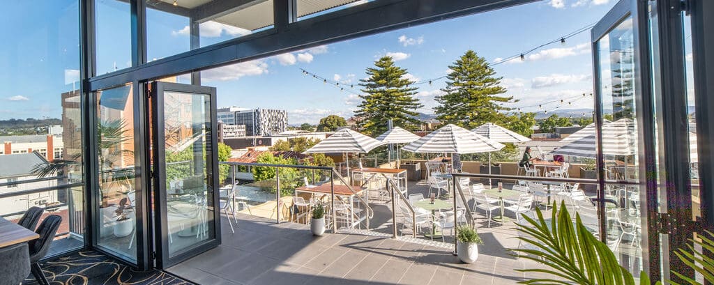 Rooftop function space at Albion Hotel Albury